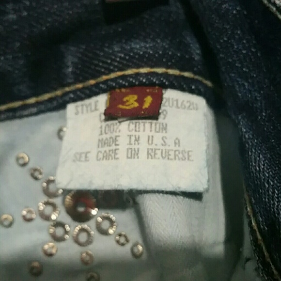 7 For All Mankind Great China Wall Flare Jeans Size 31 - Picture 6 of 8